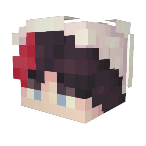 TrashboatBoy Minecraft avatar head, 3D render