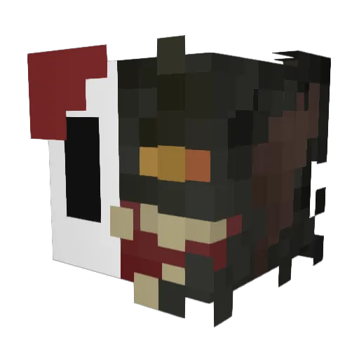 Trashead21 Minecraft avatar head, 3D render