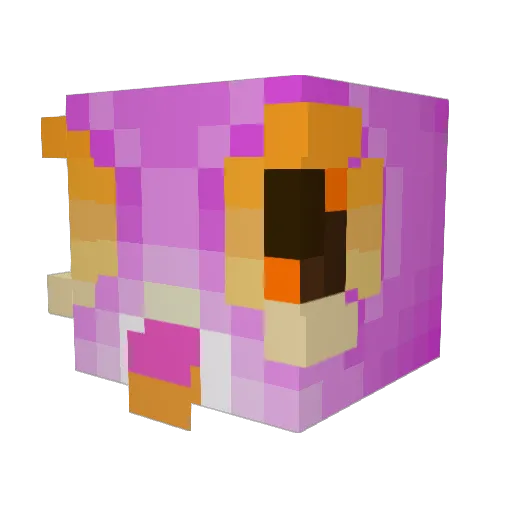 Trashgremlinx Minecraft avatar head, 3D render