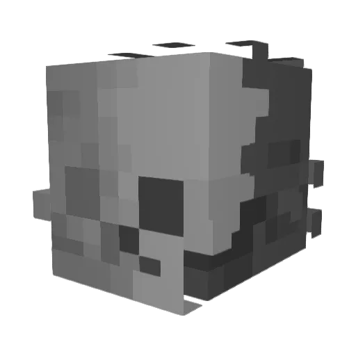 TrashleO22 Minecraft avatar head, 3D render
