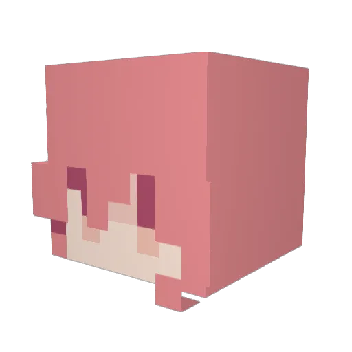 Trashrabbite Minecraft avatar head, 3D render