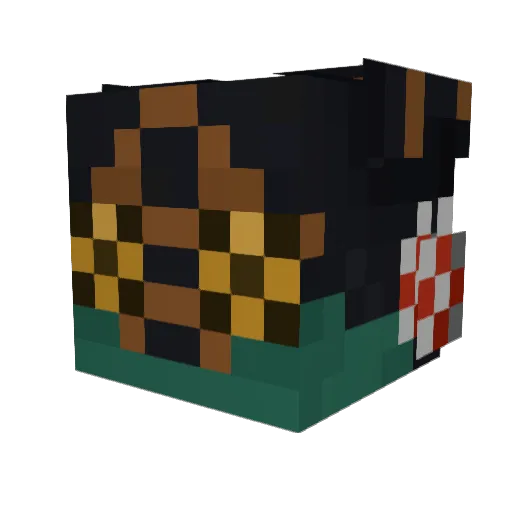 Trashrat1111 Minecraft avatar head, 3D render