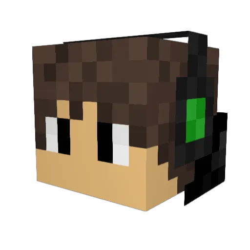 TrashtLP Minecraft avatar head, 3D render
