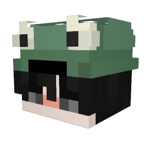 Trashxfps Minecraft avatar head, 3D render