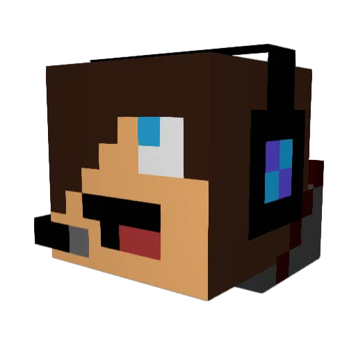 TrashyDumpling Minecraft avatar head, 3D render