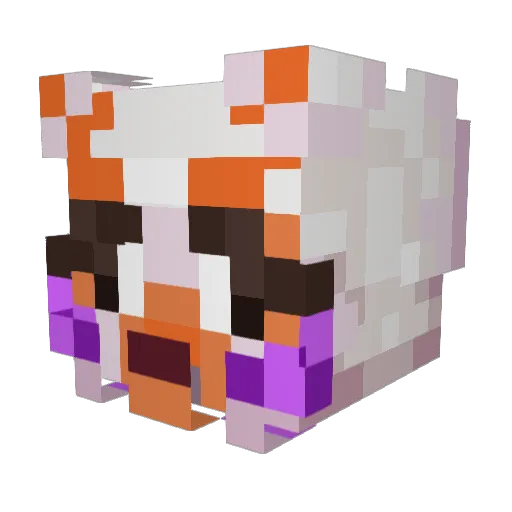 TrashySlashy Minecraft avatar head, 3D render