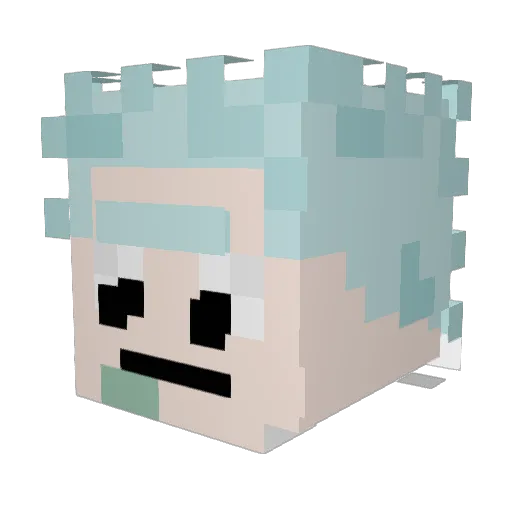 Tratopolous Minecraft avatar head, 3D render