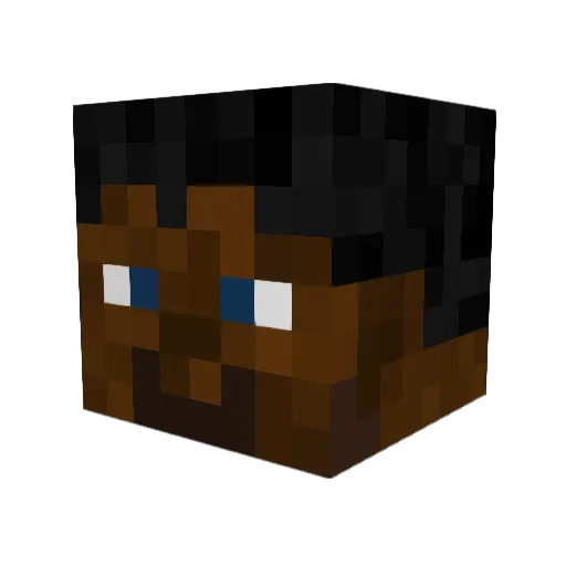 Traube11 Minecraft avatar head, 3D render