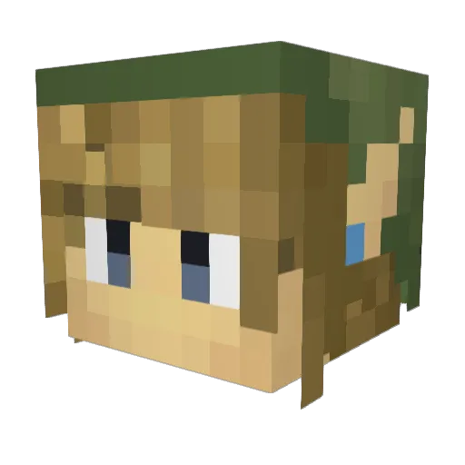 Traubengott_17 Minecraft avatar head, 3D render