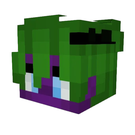 Traubenpfluecker Minecraft avatar head, 3D render