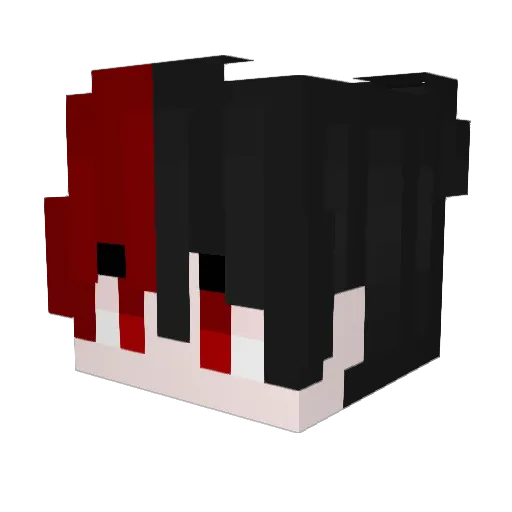 TraumacoreChild_ Minecraft avatar head, 3D render