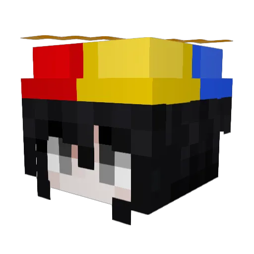 Traumass Minecraft avatar head, 3D render
