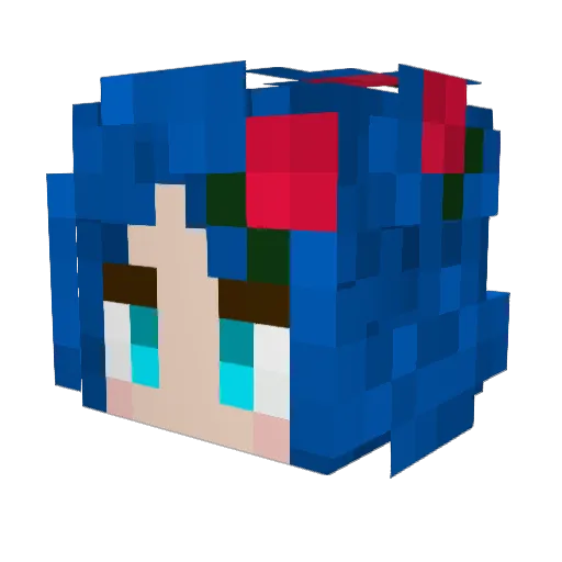 Traumtanzende Minecraft avatar head, 3D render