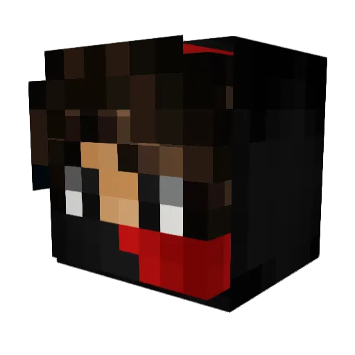 Trav22r Minecraft avatar head, 3D render