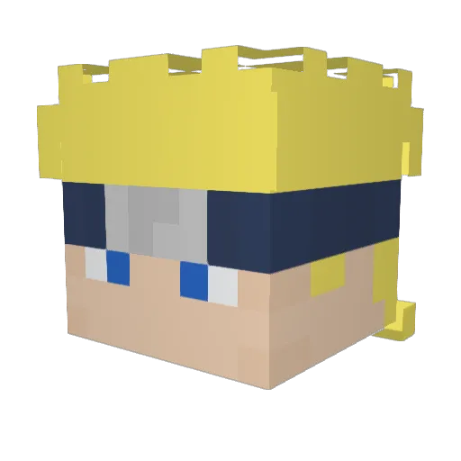 TravDog2K Minecraft avatar head, 3D render