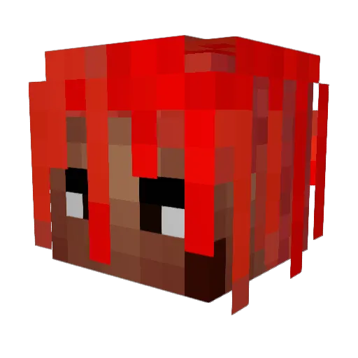 TravPat Minecraft avatar head, 3D render