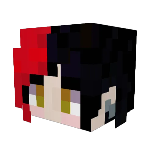 Travel_Pixi Minecraft avatar head, 3D render