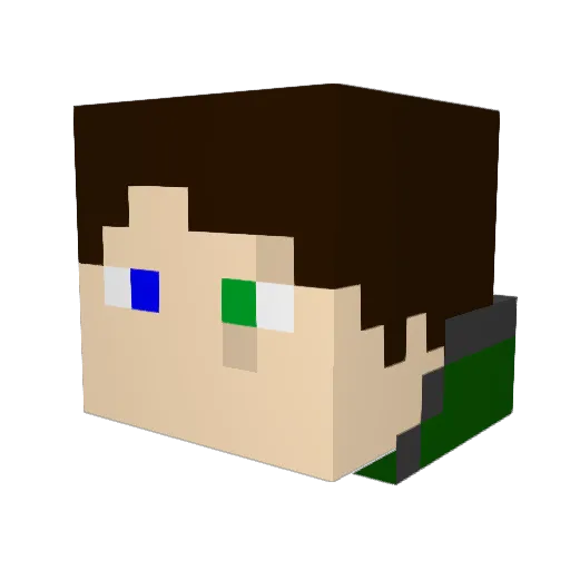 TravellerGren Minecraft avatar head, 3D render