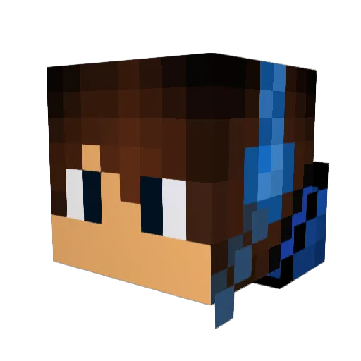 TraviomanV2 Minecraft avatar head, 3D render