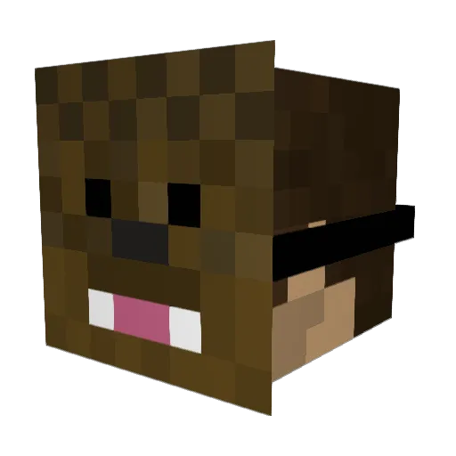 TravisKelce Minecraft avatar head, 3D render