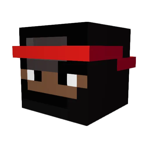 TravisLoganT Minecraft avatar head, 3D render