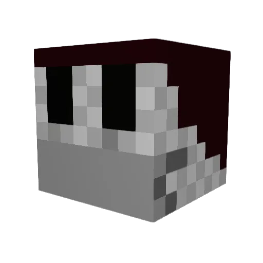 TravisMcGee Minecraft avatar head, 3D render