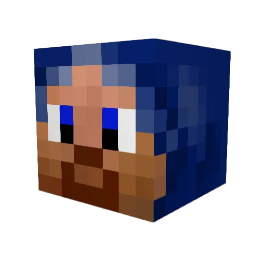 TravisSupreme Minecraft avatar head, 3D render