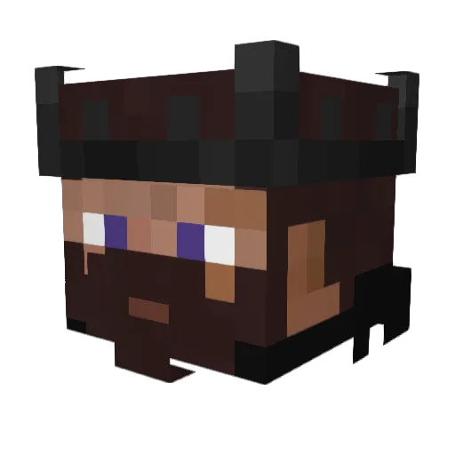 TravisTheMiner Minecraft avatar head, 3D render