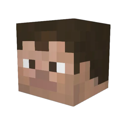TravisW Minecraft avatar head, 3D render
