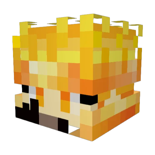 Travord Minecraft avatar head, 3D render