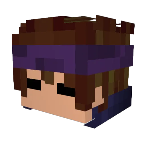 Travotavo Minecraft avatar head, 3D render