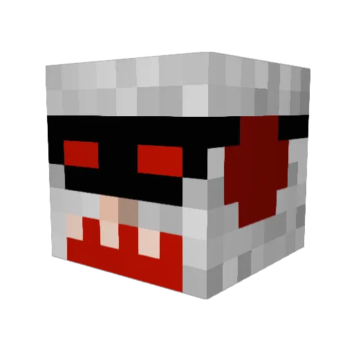 TrawerPL Minecraft avatar head, 3D render