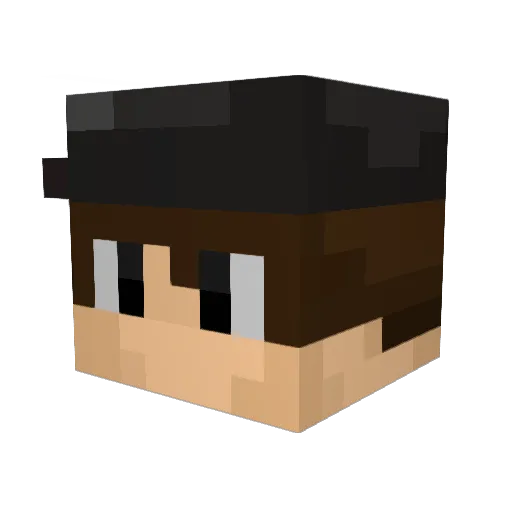Trawks Minecraft avatar head, 3D render