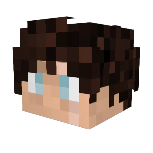 Traxity Minecraft avatar head, 3D render