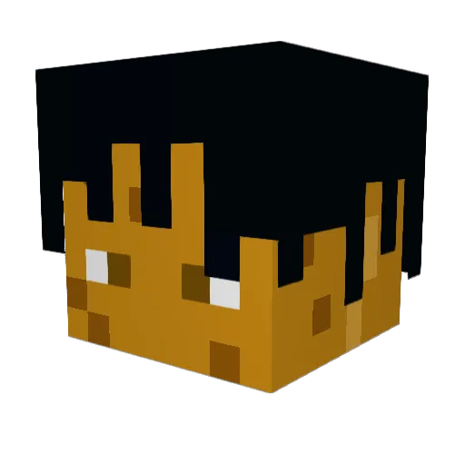 TraySouffle Minecraft avatar head, 3D render