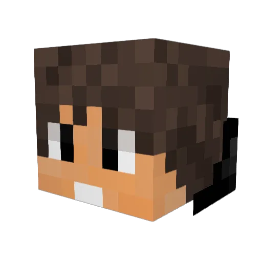 Traycasher Minecraft avatar head, 3D render