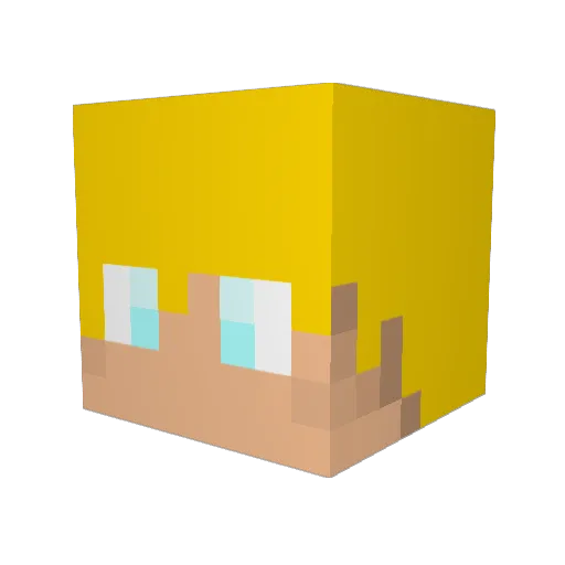TraylaX Minecraft avatar head, 3D render