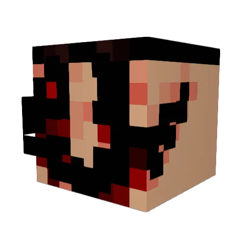 Trayx Minecraft avatar head, 3D render
