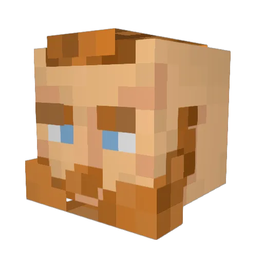 Trazyn_ Minecraft avatar head, 3D render