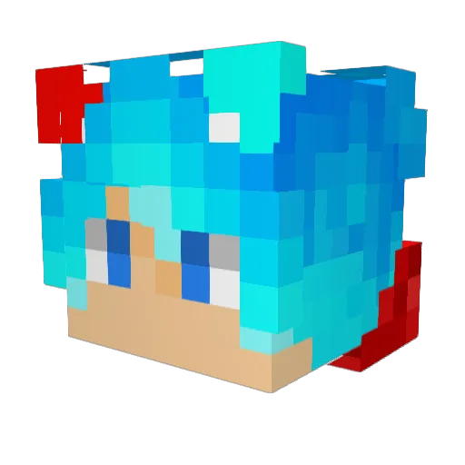 TrchisDora Minecraft avatar head, 3D render