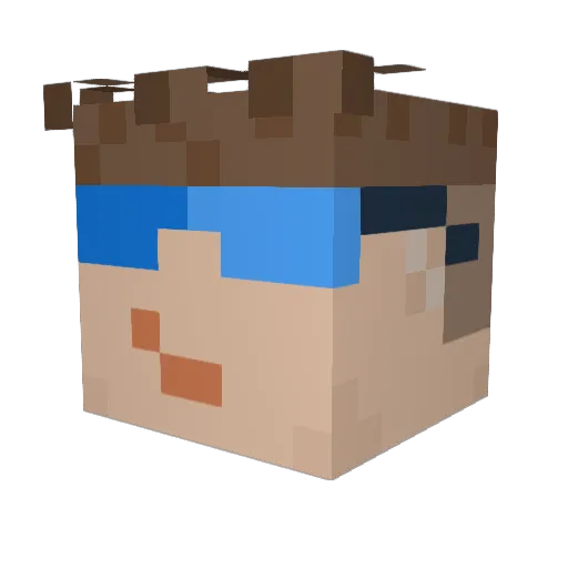 TreMan47 Minecraft avatar head, 3D render