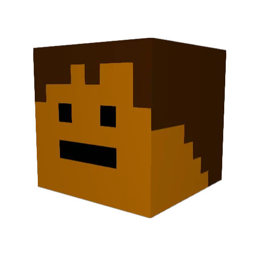 TreTheDon Minecraft avatar head, 3D render