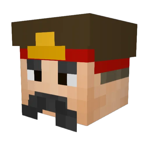 Treashi Minecraft avatar head, 3D render