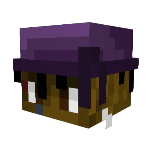 Treasuries Minecraft avatar head, 3D render