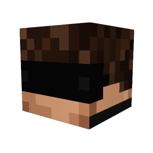 TreatFrags Minecraft avatar head, 3D render