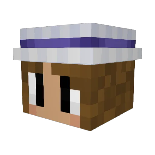 TrebbleM Minecraft avatar head, 3D render