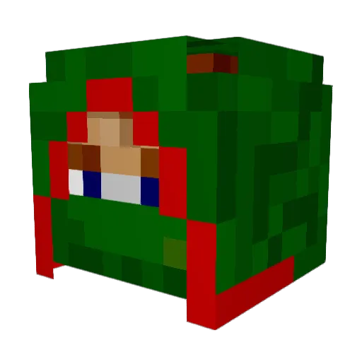 Trebbor Minecraft avatar head, 3D render