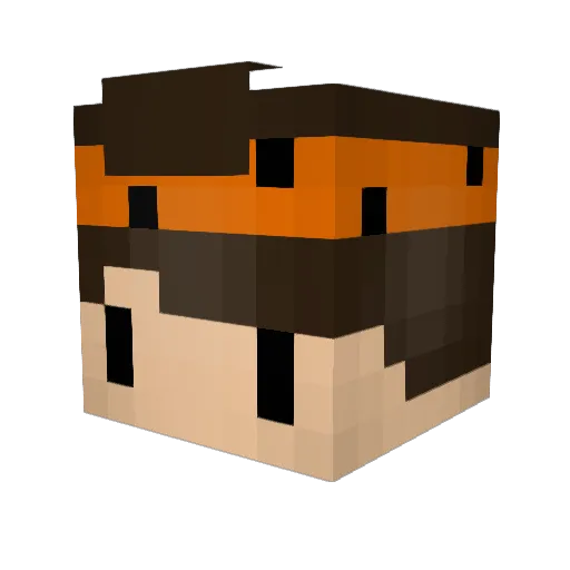 Trebelo Minecraft avatar head, 3D render