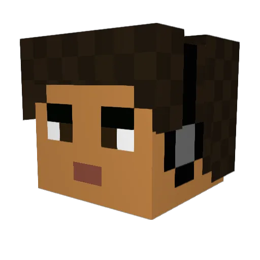 TreborZaid Minecraft avatar head, 3D render