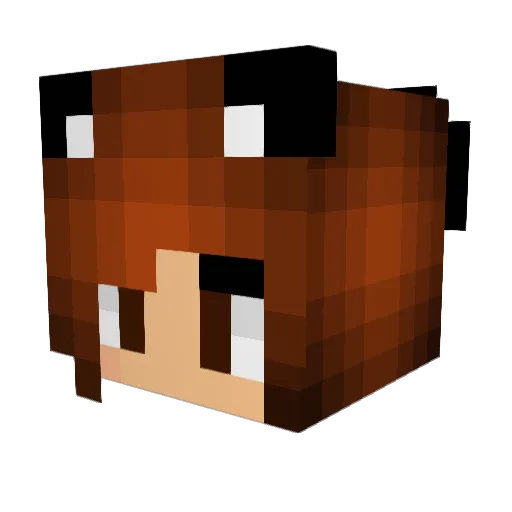 Trebutin Minecraft avatar head, 3D render